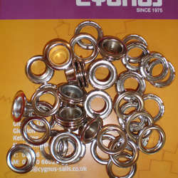 Spur Tooth Nickel Coated Brass Eyelets 1 Pack of 25