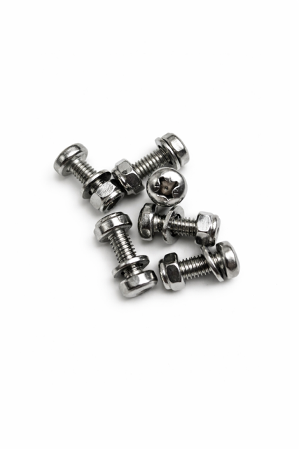 Stainless Steel - A4 - M5 - 20mm Machine Screws With Nuts & Washers - Pozi Pan Head.