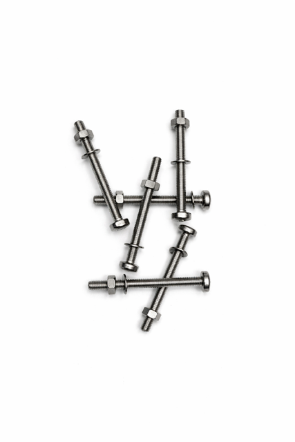 Stainless Steel - A4 - M5 - 60mm Machine Screws With Nuts & Washers - Pozi Pan Head.