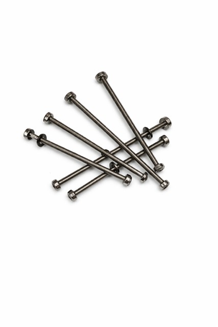 Stainless Steel M4 x 85mm - Cheese Head Slot Machine Screws - Washers & Nylocs
