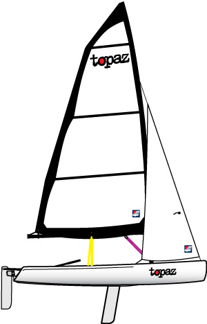 Topper Topaz Uno School /Training Race Mainsail Fully Battend